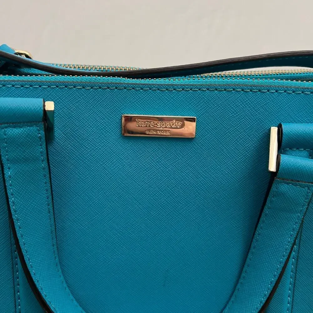 EUC $385 Kate Spade New York Newbury Lane Turquoise Cadene Satchel